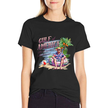 Gulf of USA America Vintage Beach America&#39;s Gulf Mexico Wrinkle-resistant T-Shirt