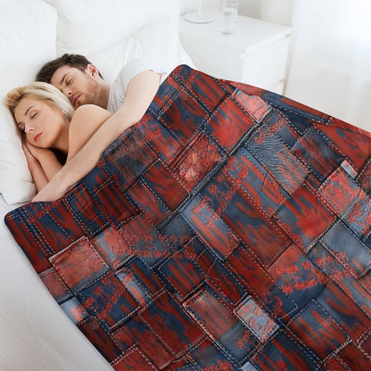 Cowboy Pattern V33 Travel-friendly Throw Blanket