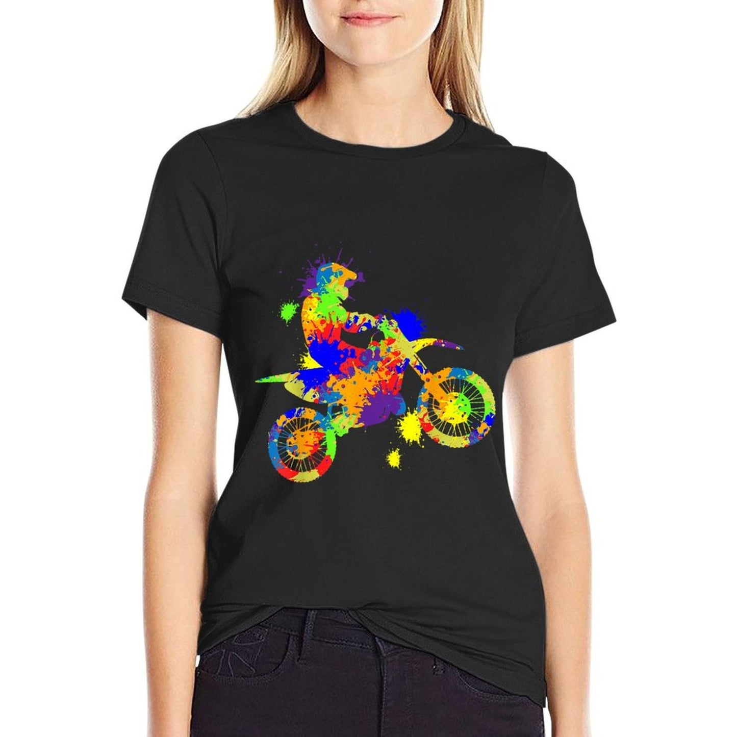 Dirt Bike Rider Motocross Enduro Dirt Biking Boys  Polyester Blend T-Shirt