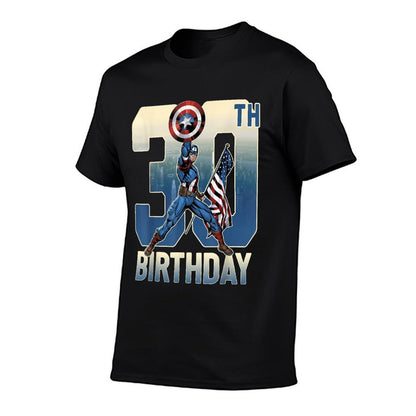 Marvel Captain America 30th Birthday Graphic  Cotton T-Shirt