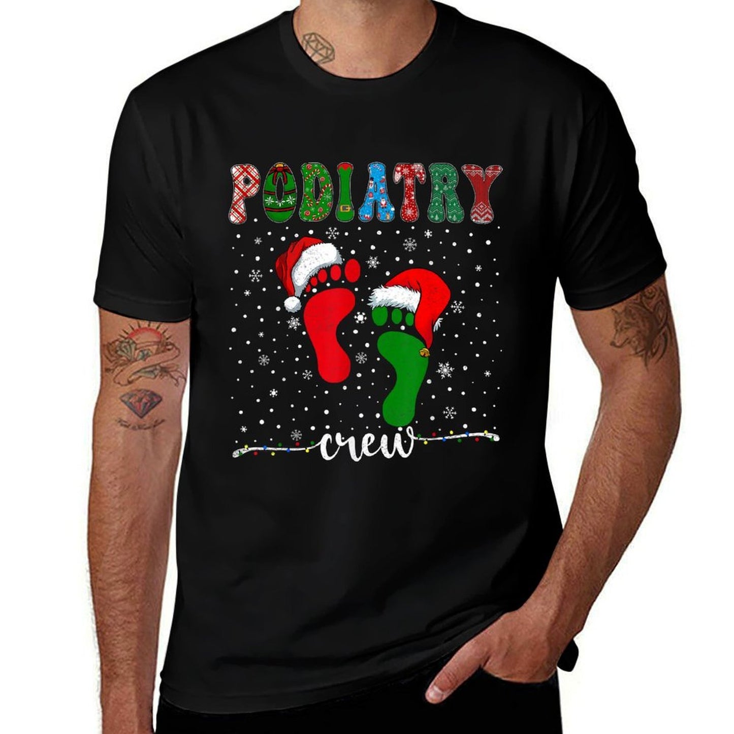 Christmas Footprint Doctor Podiatrist Podiatry Crew Xmas  Breathable T-Shirt