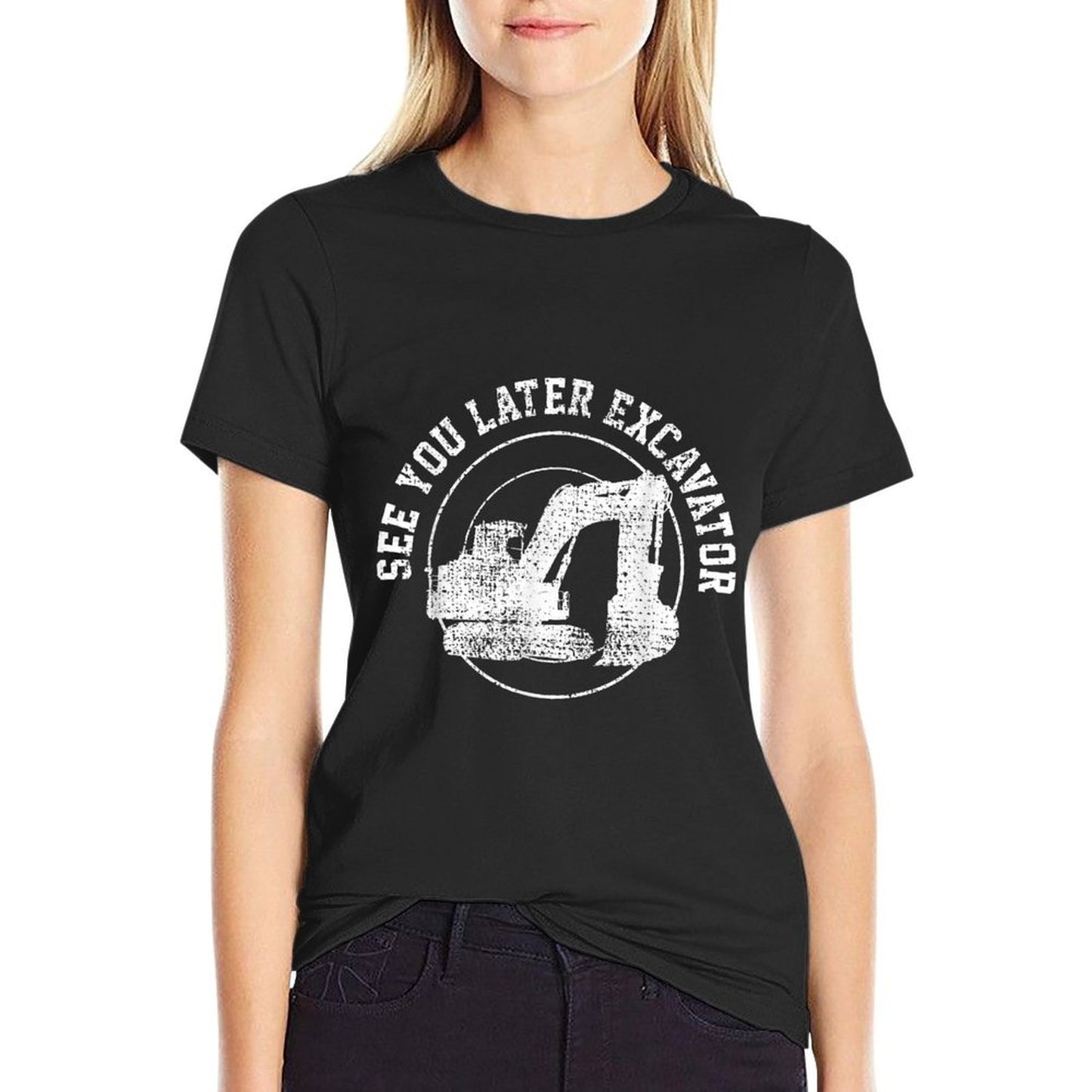 See You Later Excavator Vintage  Graphic-printed T-Shirt