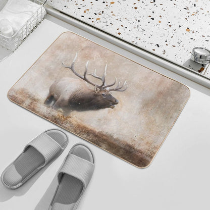 Bugling Bull Elk  Pet-Safe Bath Mat