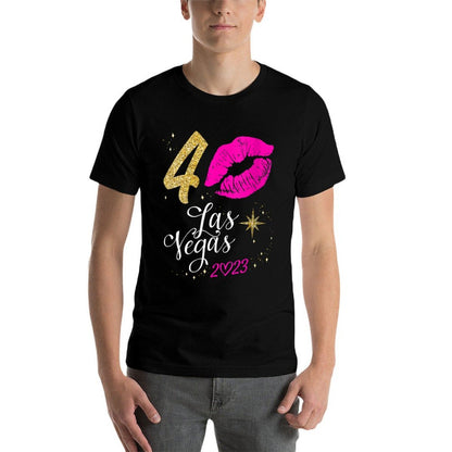 Womens Las Vegas Girls Trips 2023, Vegas 40th Birthday Squad  Tagless Design T-Shirt
