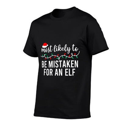 Most Likely To Christmas Matching Family Pajamas Funny  Versatile T-Shirt