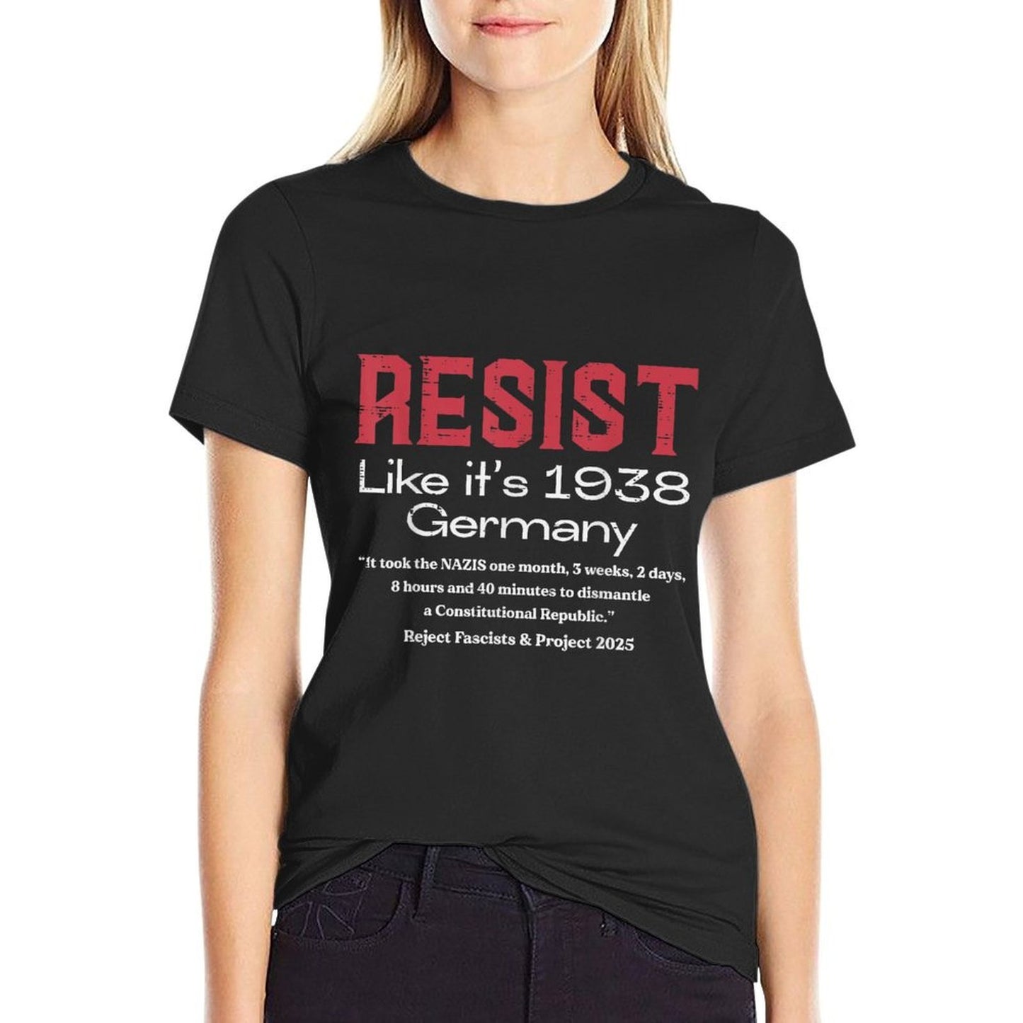 Resist Like 1938 Germany Protest Civil Rights Women Men Kids  Cotton T-Shirt