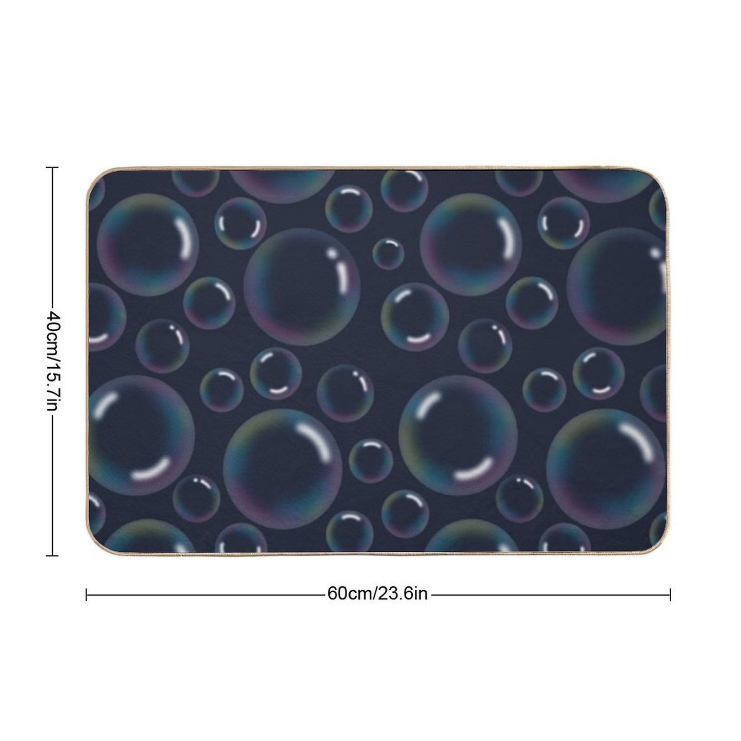 Bubble Bliss, Soap Bubble Pattern  Versatile Bath Mat