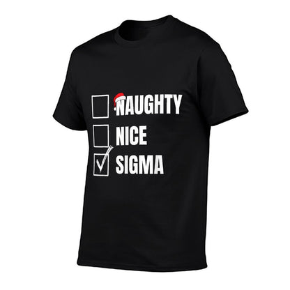 Nice Naughty Sigma Funny Xmas List Christmas Sigma  Polyester Blend T-Shirt