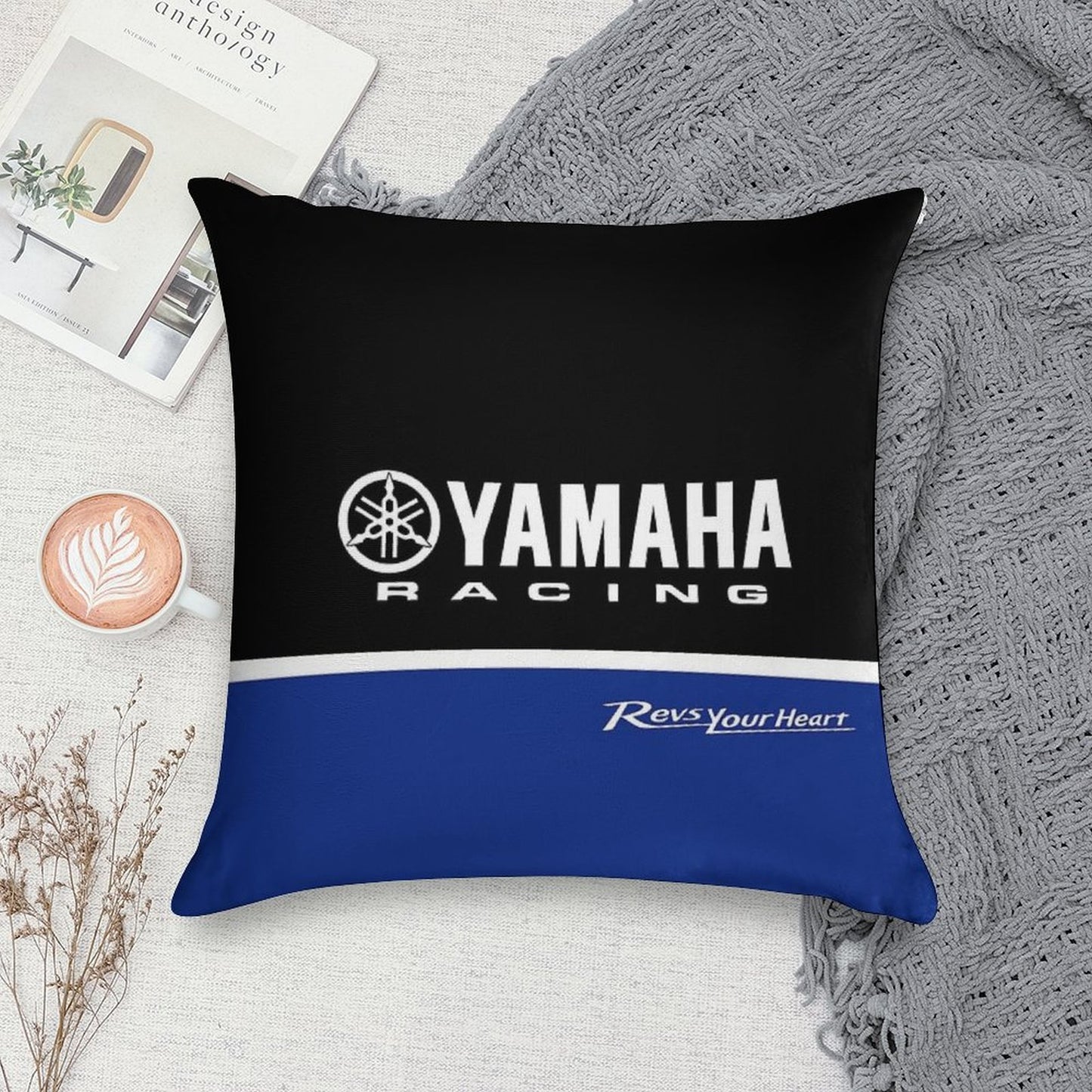 YAMAHA Race Soft Decorative Cover Throw Pillow