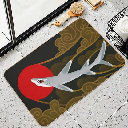 White Tip Reef Shark  Odorless Bath Mat