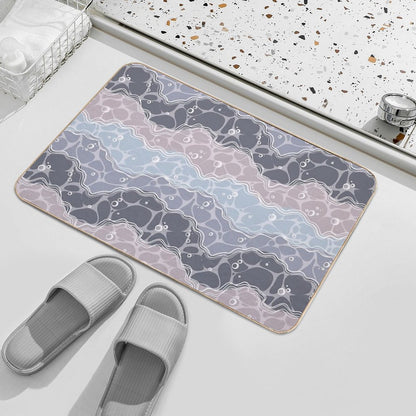 Pastel Sea Pattern  Dirt-Trapping Bath Mat