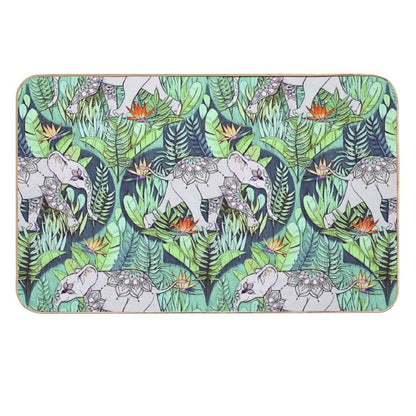 Little Elephant on A Jungle Adventure – Faded Vintage Version  Toxin-Free Bath Mat