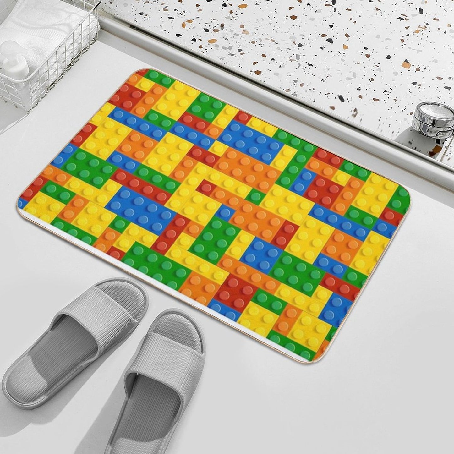 Children's Blocks - PATT0001  Fade-Resistant Bath Mat