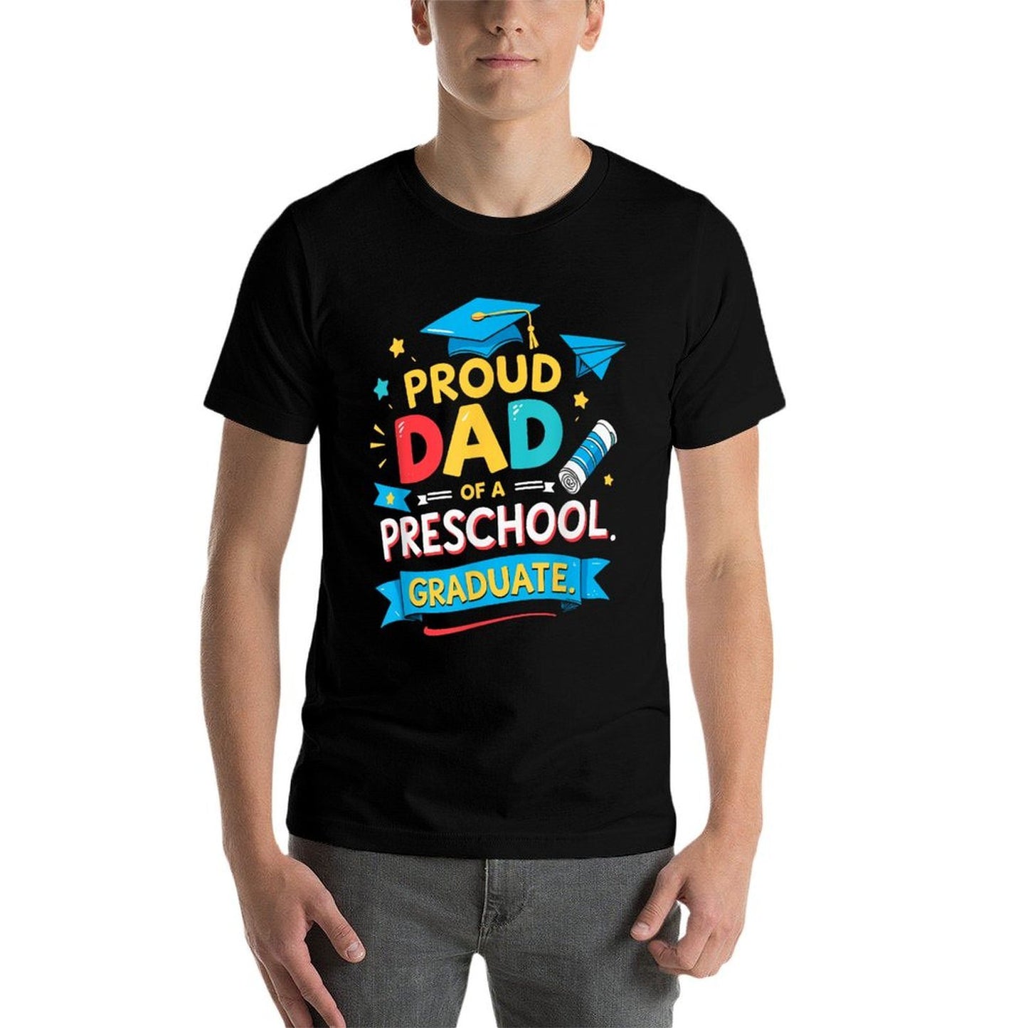 Proud Dad of A 2025 Preschool Pre-K Graduate Graduation  Soft T-Shirt