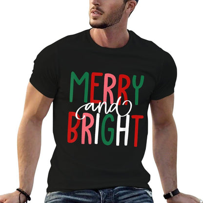 Merry And Bright Christmas Xmas Tree Pajamas Family Holiday  Moisture-wicking T-Shirt