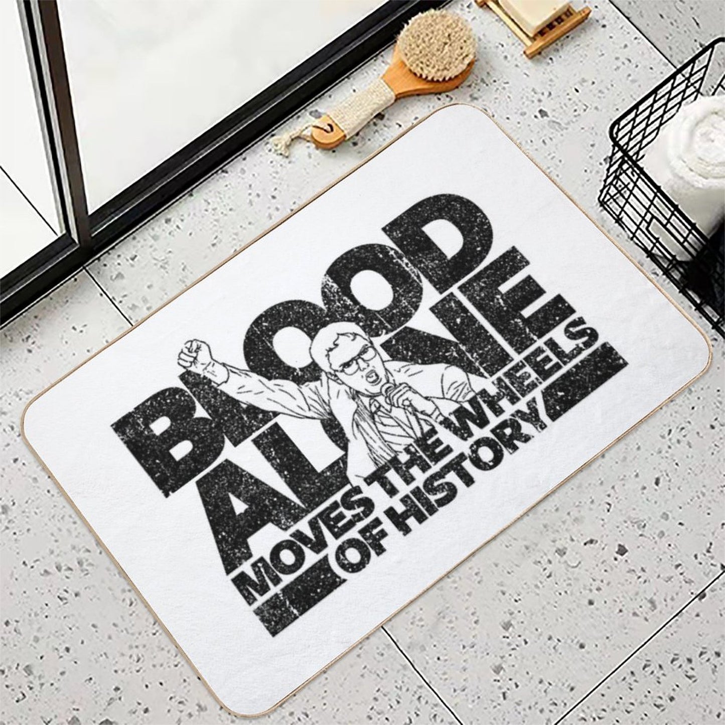 Dwight Schrute - Blood Alone Moves The Wheels of History (Variant)  High-Traffic Bath Mat