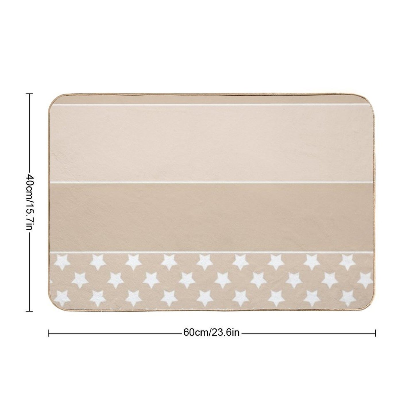 Beige White Set  High-Traffic Bath Mat