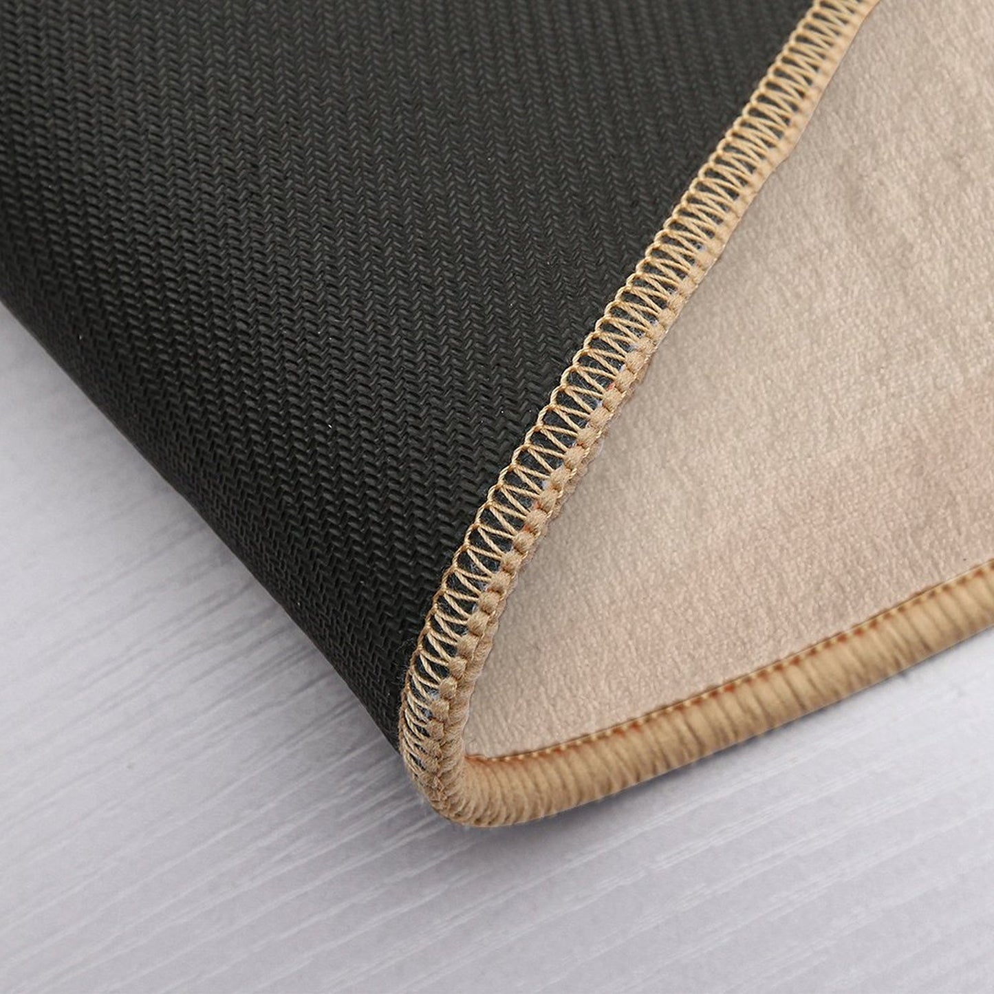 Cute Aesthetic Beige Ocean Pattern  Fade-Resistant Bath Mat