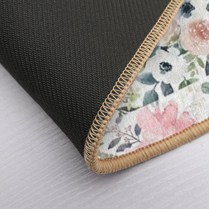 Romantic Watercolor Flowers  Multi-Purpose Bath Mat