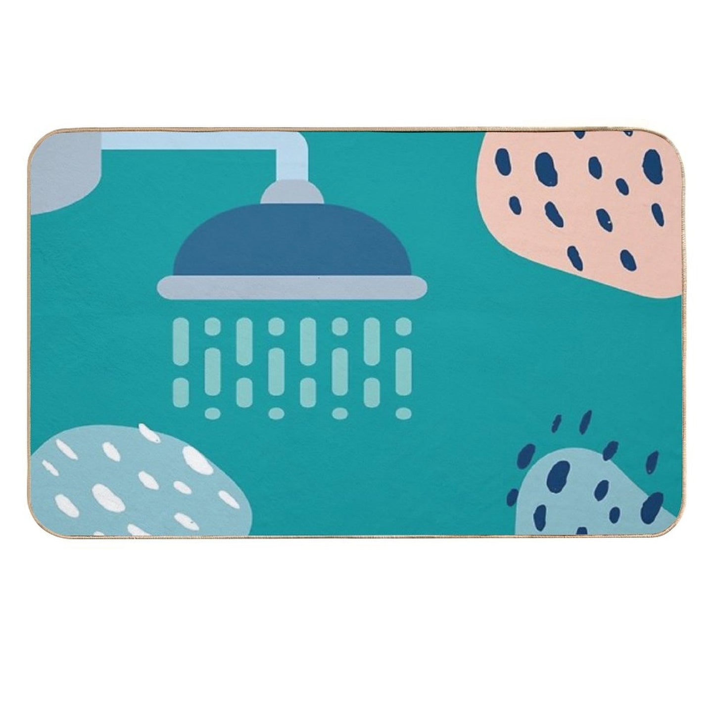 Blue Water Shower  Easy Maintenance Bath Mat