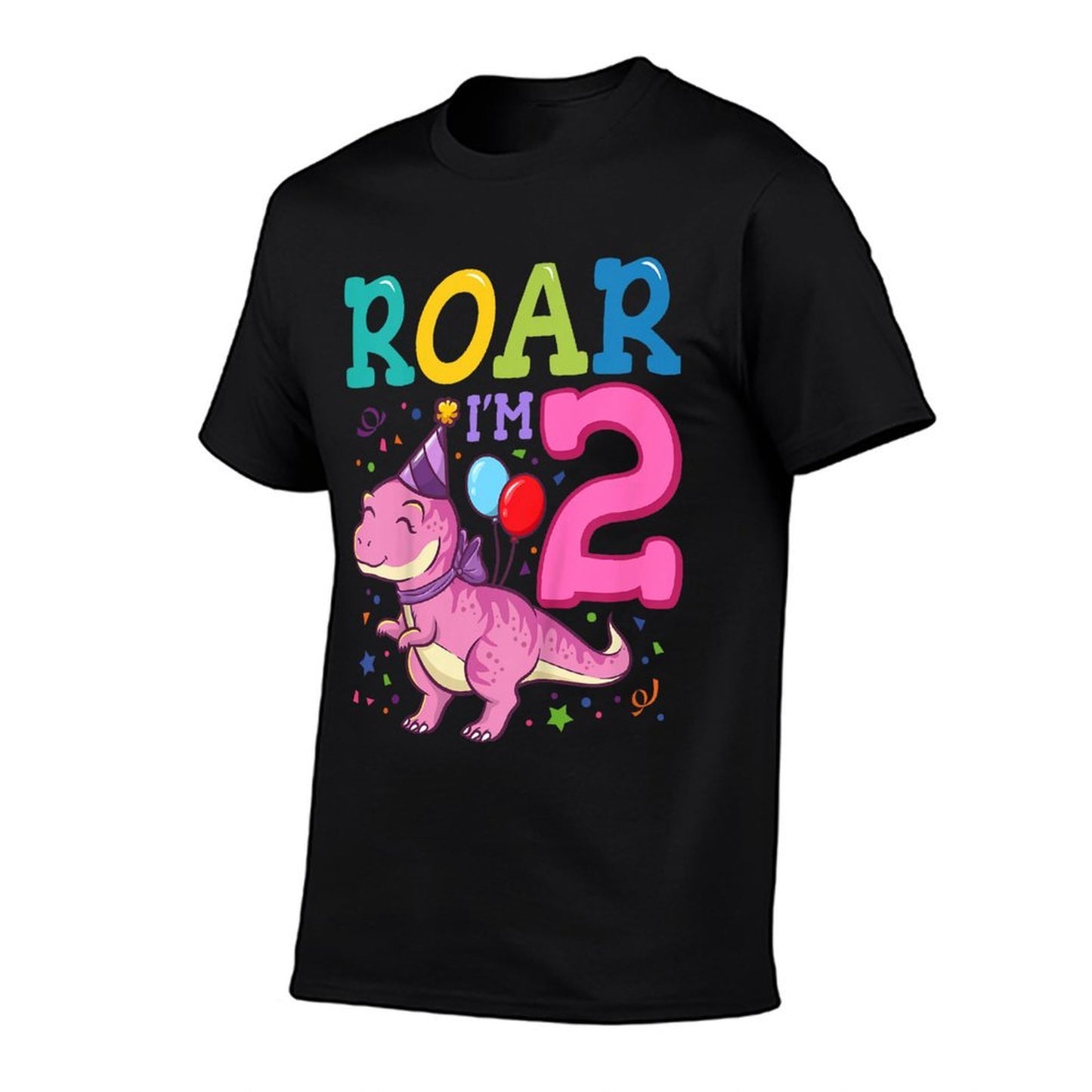 Kids Roar Im 2 Year Old Dinosaur Girl 2nd Birthday Party  Classic T-Shirt
