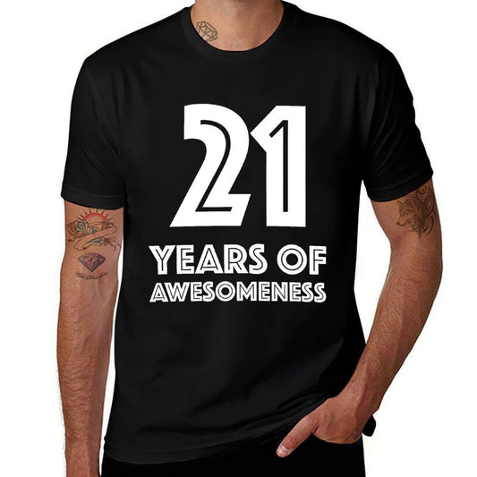 21st Birthday Gift Age 21 Year Old Boy Girl Tshirt  Versatile T-Shirt