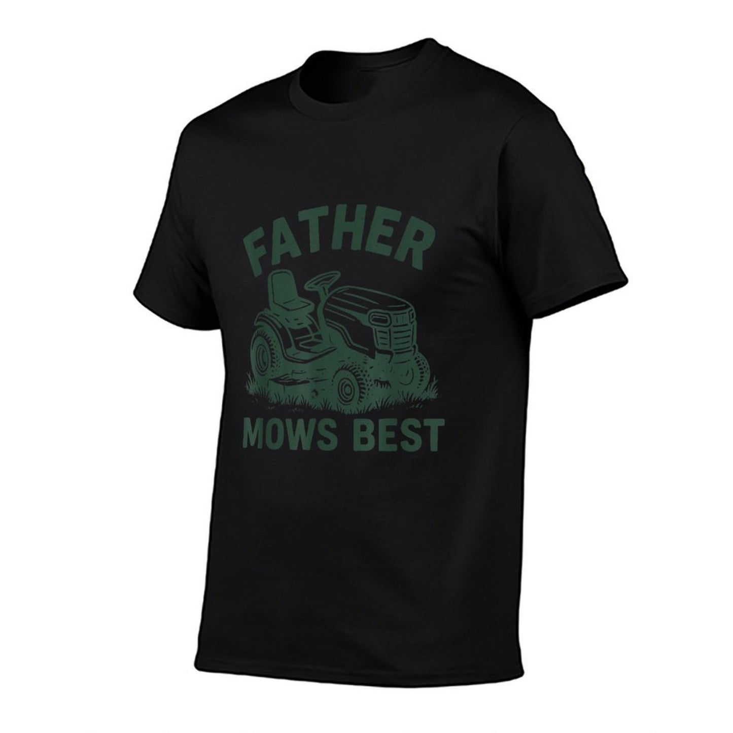 Father Mows Best Retro  Oversized Silhouette T-Shirt