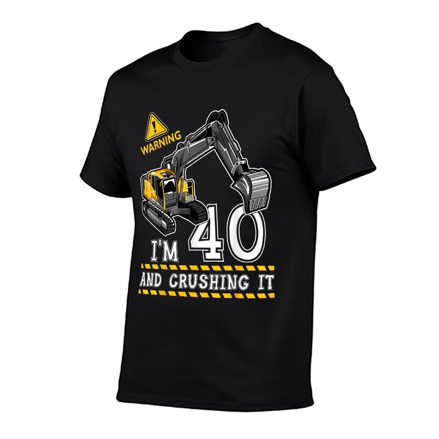 I'm 40th Birthday Construction Truck Theme 40 Year Old  Trendy Pattern T-Shirt