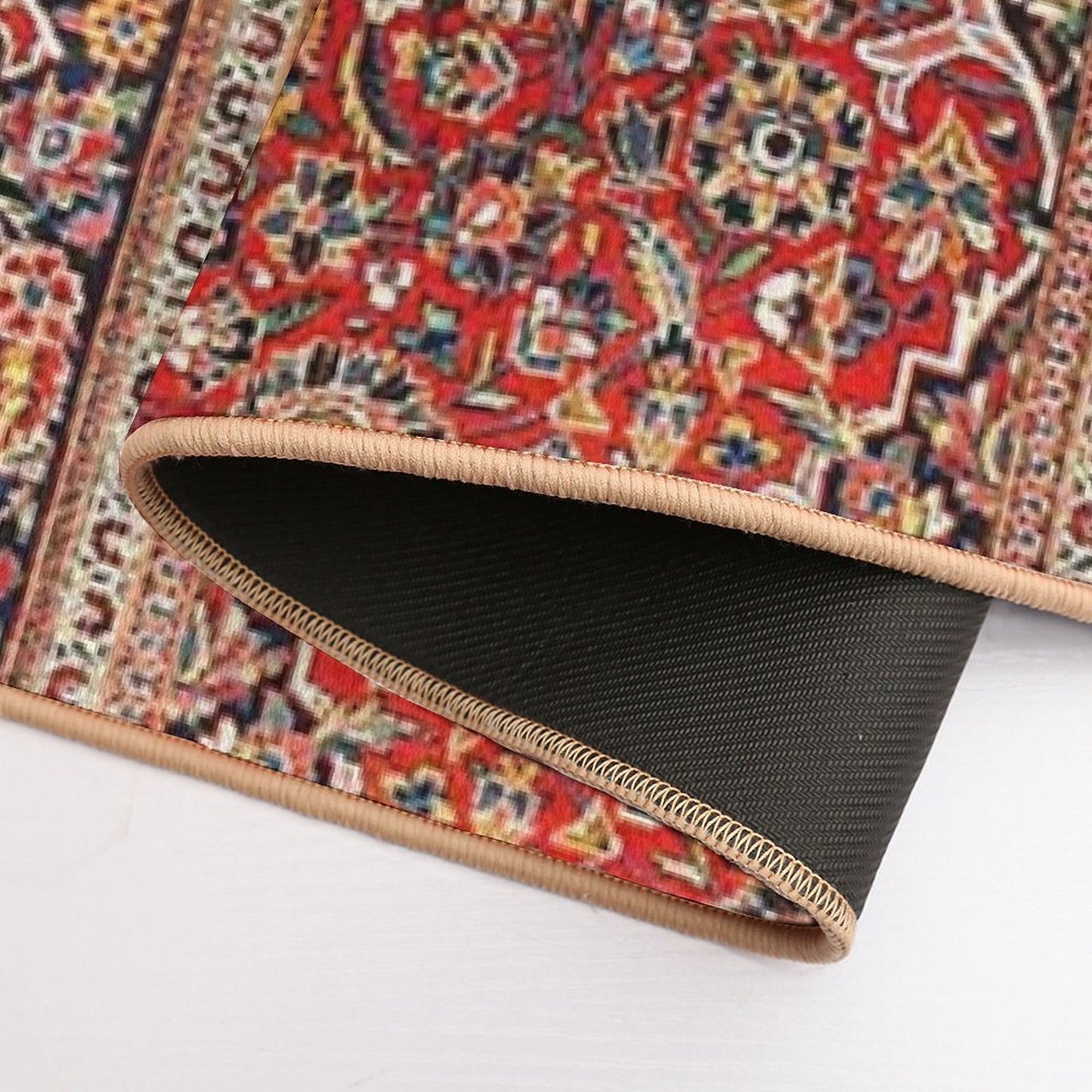 Kashan  Antique Central Persian Rug Print  Easy Maintenance Bath Mat