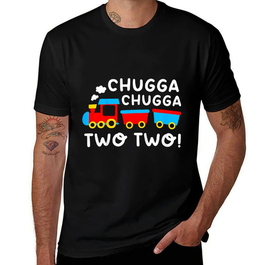 Kids 2nd Birthday Boy Train Chugga Chugga Two Two Toddler  Polyester Blend T-Shirt