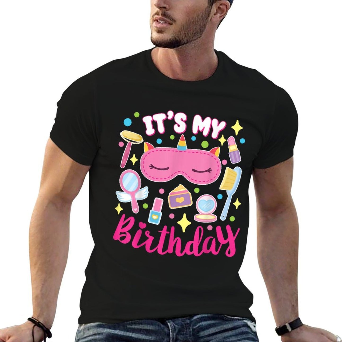 It's My Birthday Spa Party Birthday Pampered Unicorn Girls  Eco-friendly Material T-Shirt