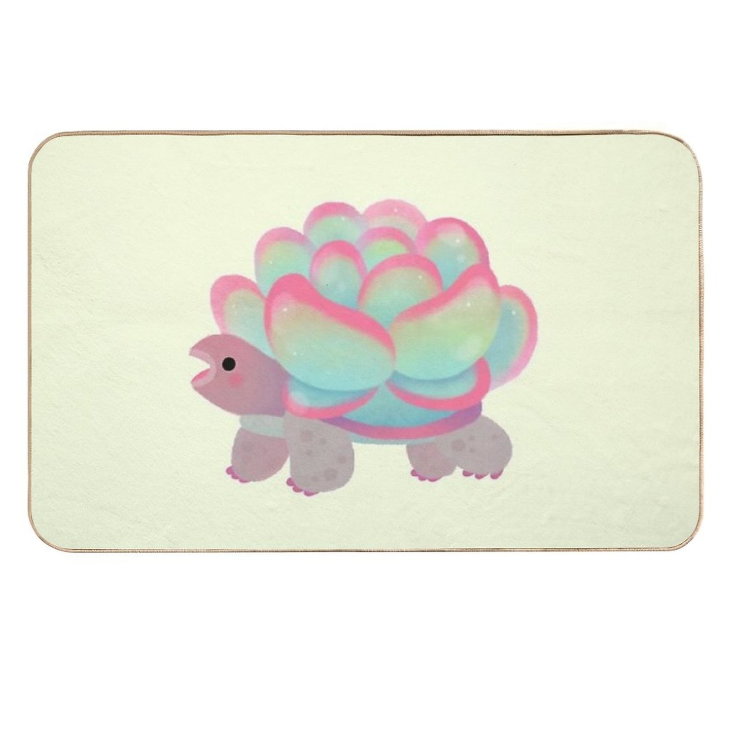 Cactus Tortoise  Anti-Trip Bath Mat