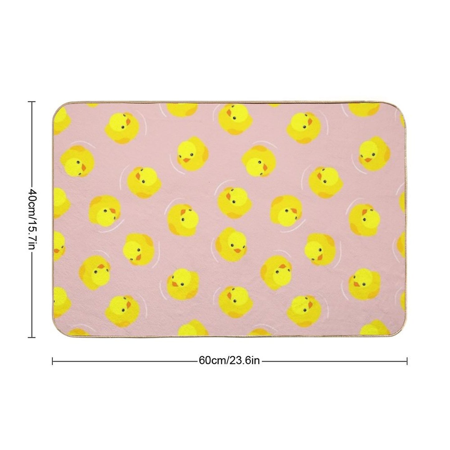 Rubber Ducks - Pink  Anti-Trip Bath Mat