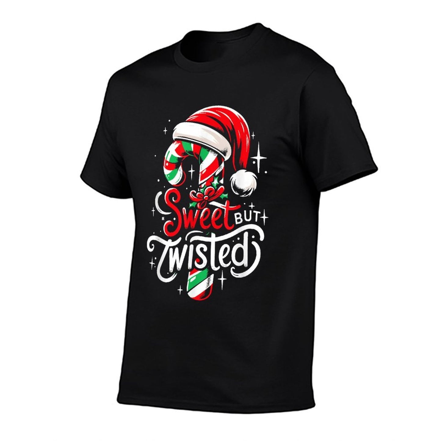 Sweet But Twisted Funny Christmas Candy Cane Xmas Holiday  Moisture-wicking T-Shirt