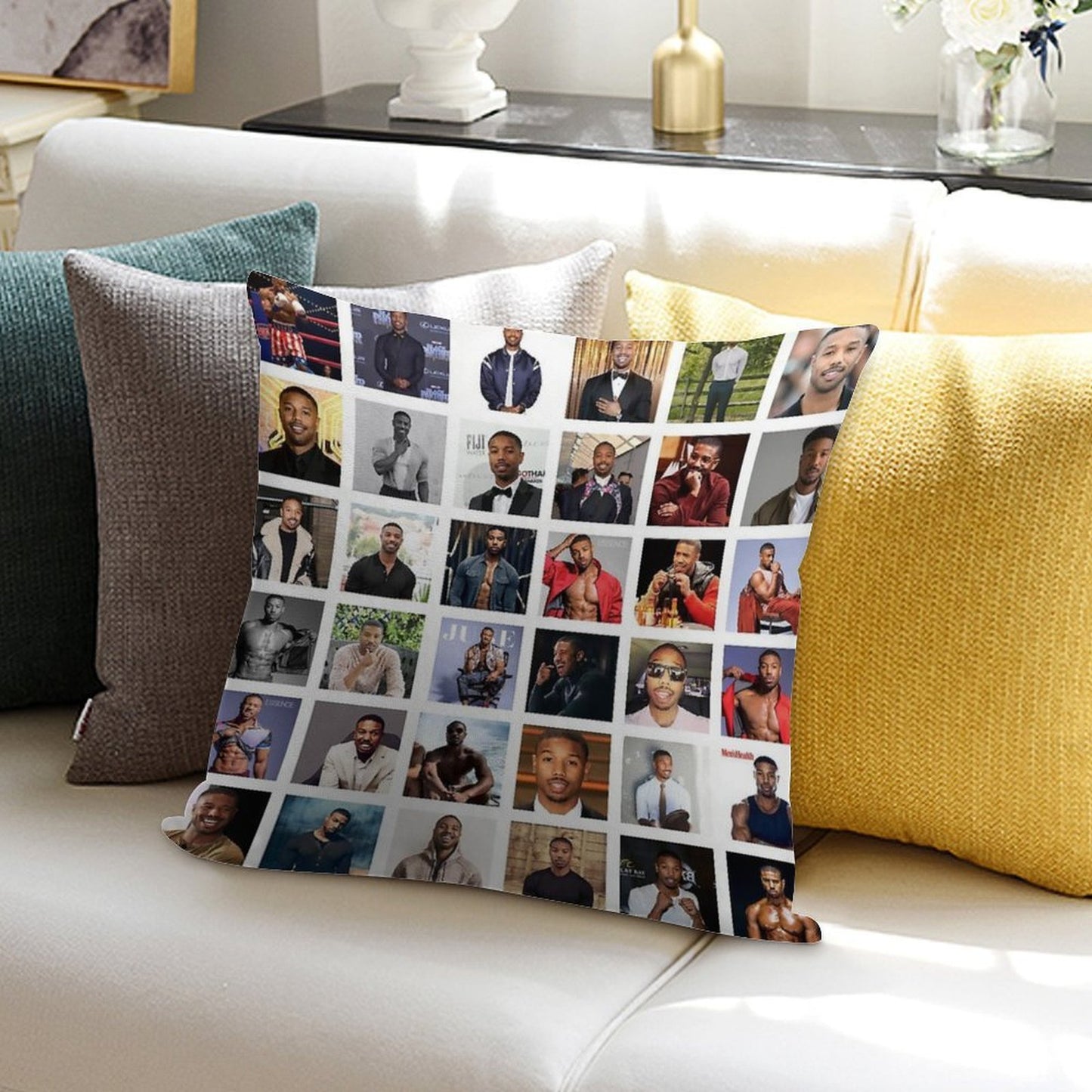 Michael B Jordan Soft Reinforced Edging Throw Pillow
