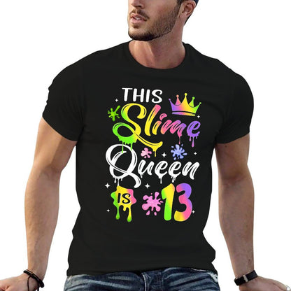 This Slime Queen Is 13 Year Old Birthday 13th Girl Party  Moisture-wicking T-Shirt