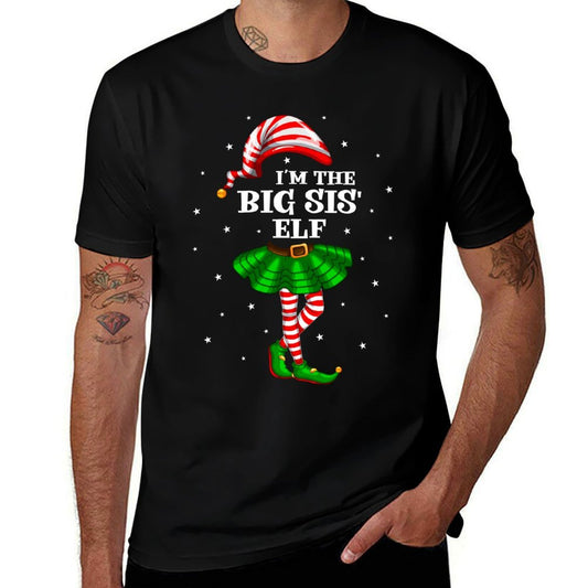 Matching Family Group Im The Big Sis Elf Christmas  Lightweight T-Shirt