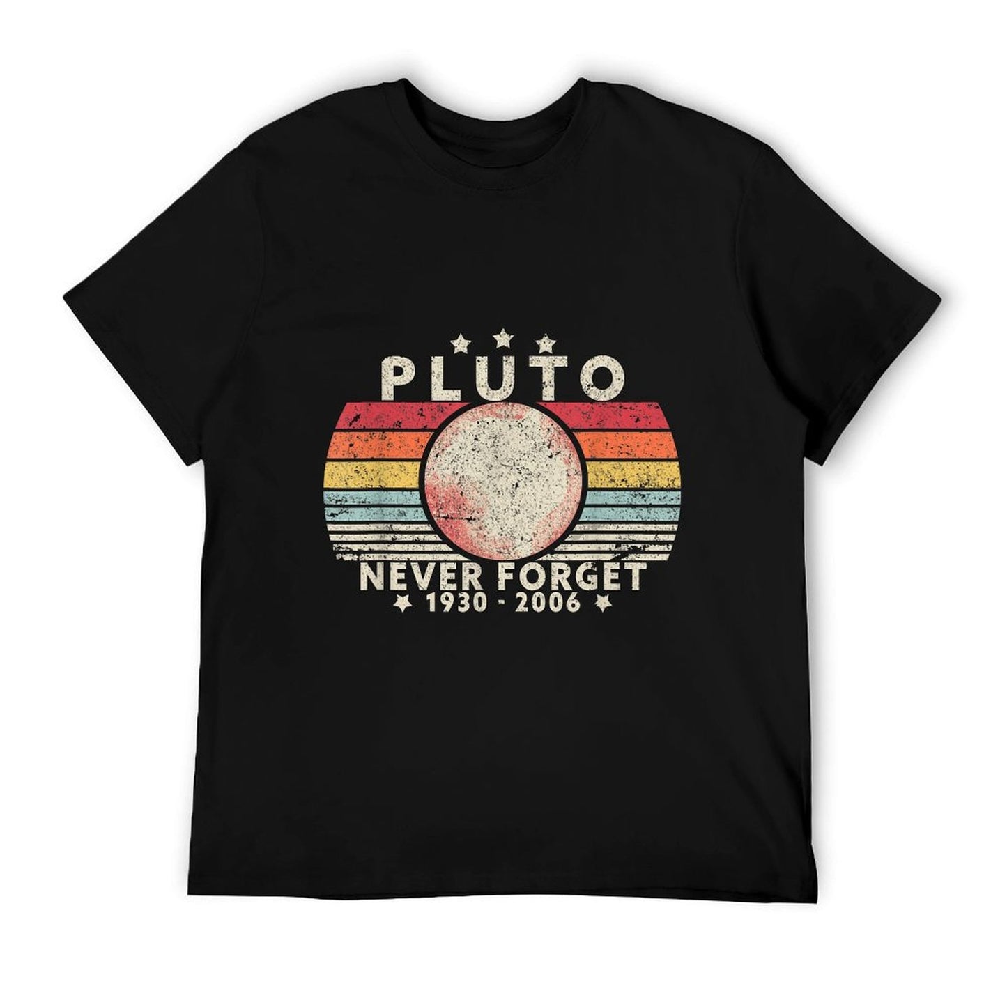 Never Forget Pluto. Retro Style Funny Space Science Soft T-Shirt