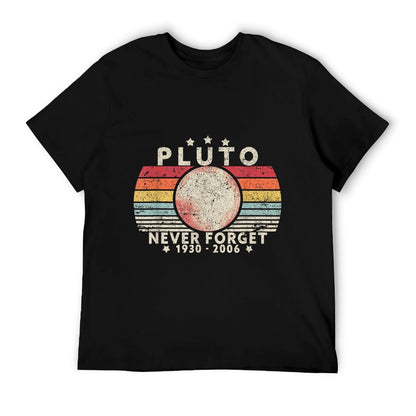 Never Forget Pluto. Retro Style Funny Space Science Soft T-Shirt