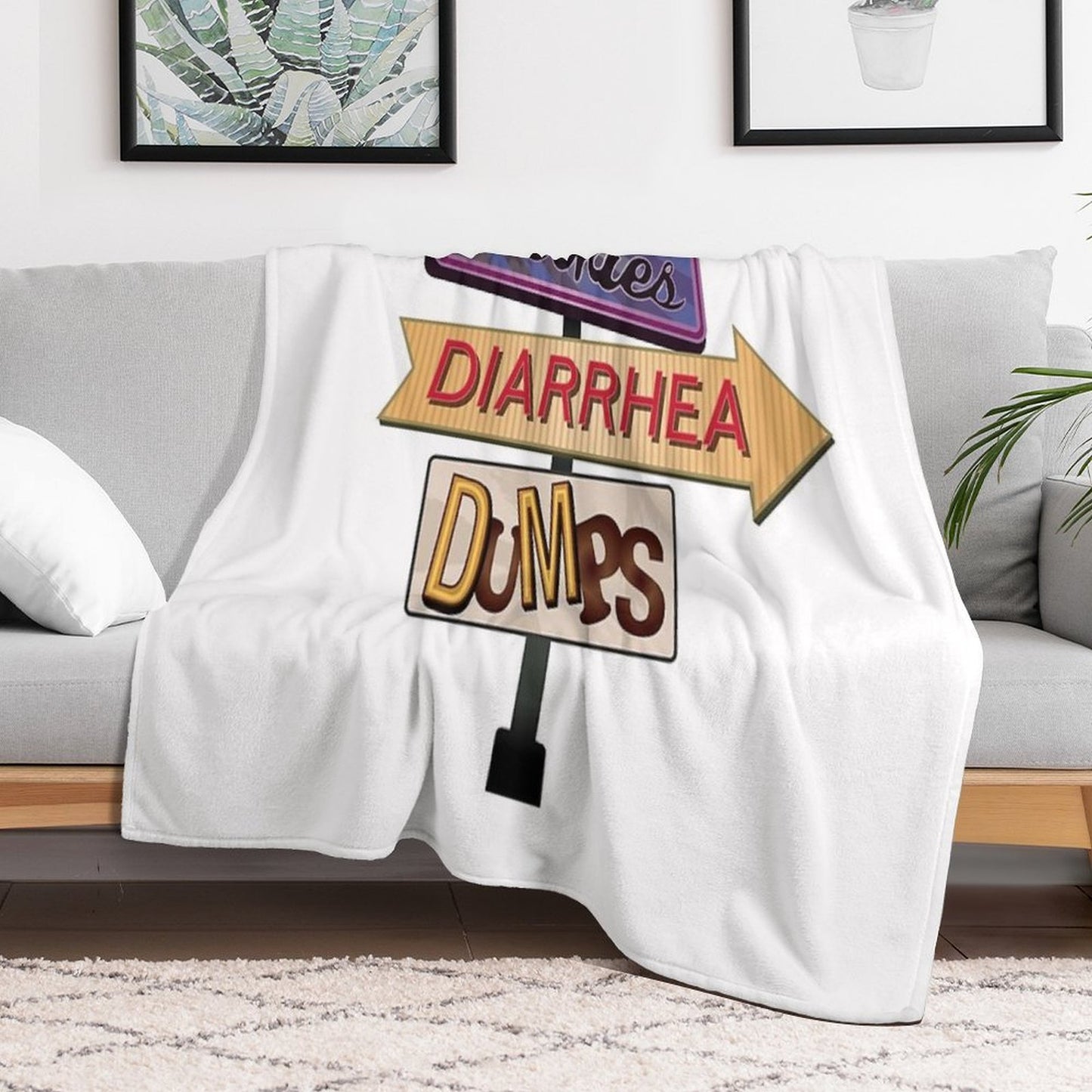 Triple D – Dookies, Diarrhea, And Dumps All-season Throw Blanket