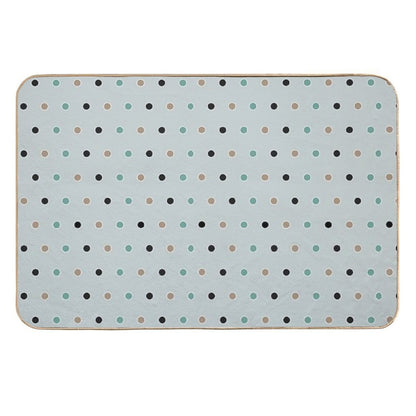 Dots Green-beige-black  Odorless Bath Mat