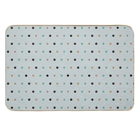 Dots Green-beige-black  Odorless Bath Mat