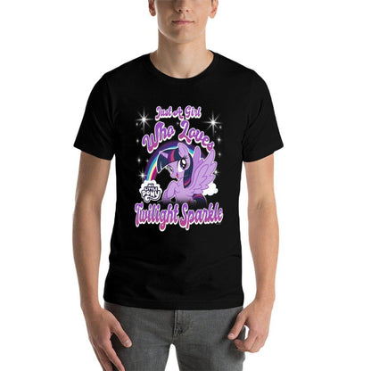 My Little Pony Friendship Is Magic Girl Twilight Sparkle  Ribbed Collar T-Shirt