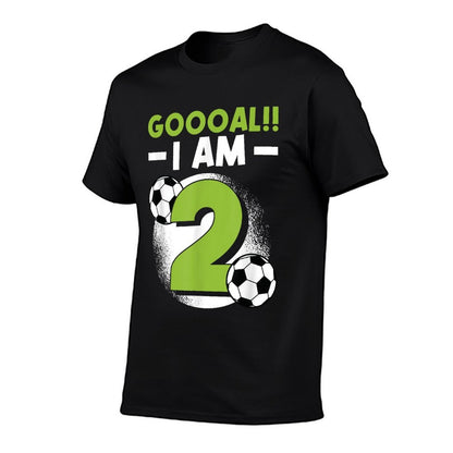 2nd Birthday Soccer Themed Birthday Party 2 Years Old  Vintage-inspired T-Shirt