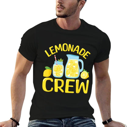 Lemonade Crew, Small, Black  Rolled Sleeves T-Shirt