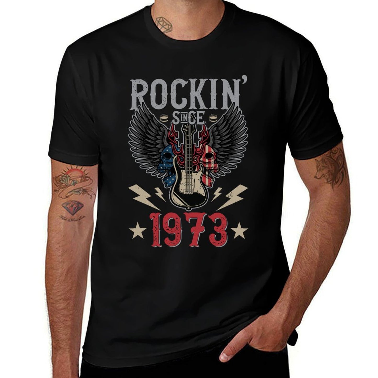 Rockin Since 1973s Rock N Roll Lovers 50th Birthday  Relaxed-fit T-Shirt