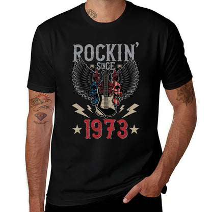 Rockin Since 1973s Rock N Roll Lovers 50th Birthday  Relaxed-fit T-Shirt
