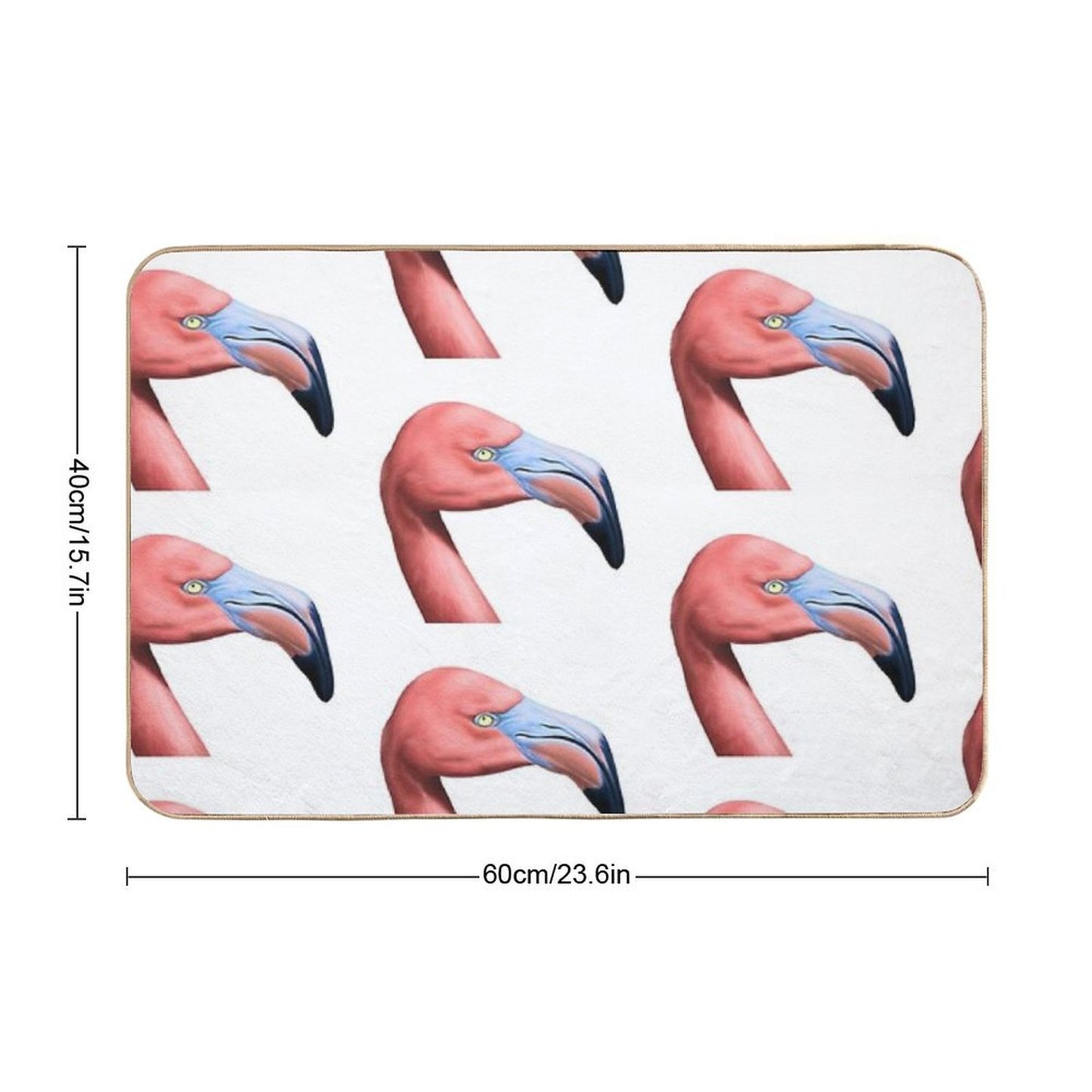 Flamingo Bird Art  Rapid-Drying Bath Mat