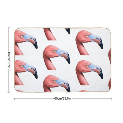 Flamingo Bird Art  Rapid-Drying Bath Mat