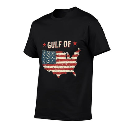 Gulf of USA America Funny USA Flag Vintage Retro Breathable T-Shirt